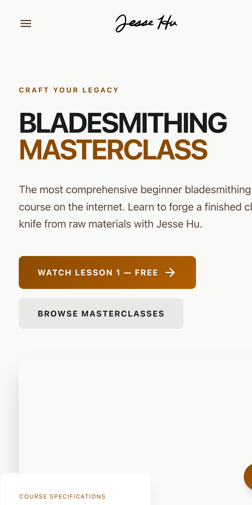 JHu Masterclass platform