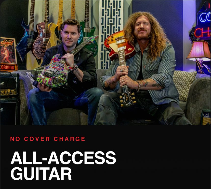 No Cover Charge app home screen: All-Access Guitar